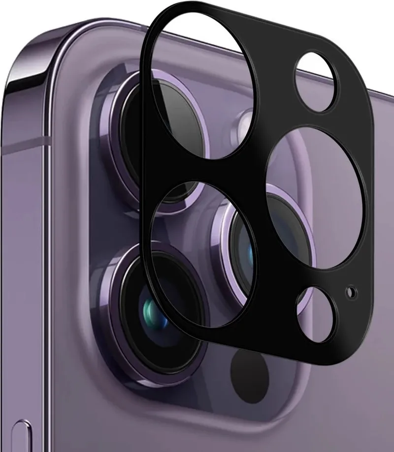Κόκκινο Camera Lens Protector - Προστατευτικό Κάλυμμα Κάμερας - Apple iPhone 15 Pro / 15 Pro Max - Black (8719246409523)