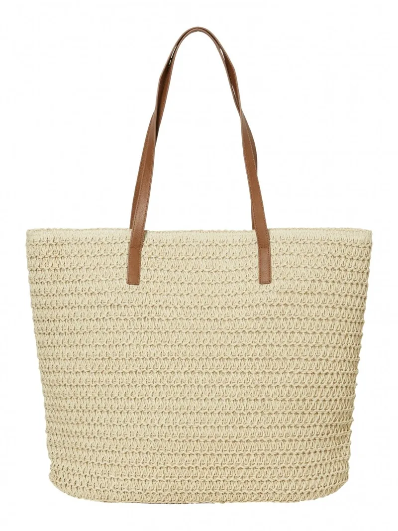VERO MODA Straw Beach Bag - 10224588 - Μπεζ