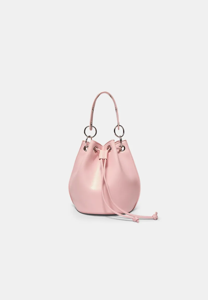 Stradivarius Σκληρή Τσάντα Πουγκί Με Καψούλια Παστέλ Ροζ Os