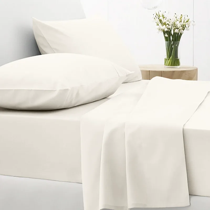 Σεντόνια Υπέρδιπλα (Σετ) 170X205+30 Sunshine Cotton Feelings 100 White Με Λάστιχο (170x205+30)