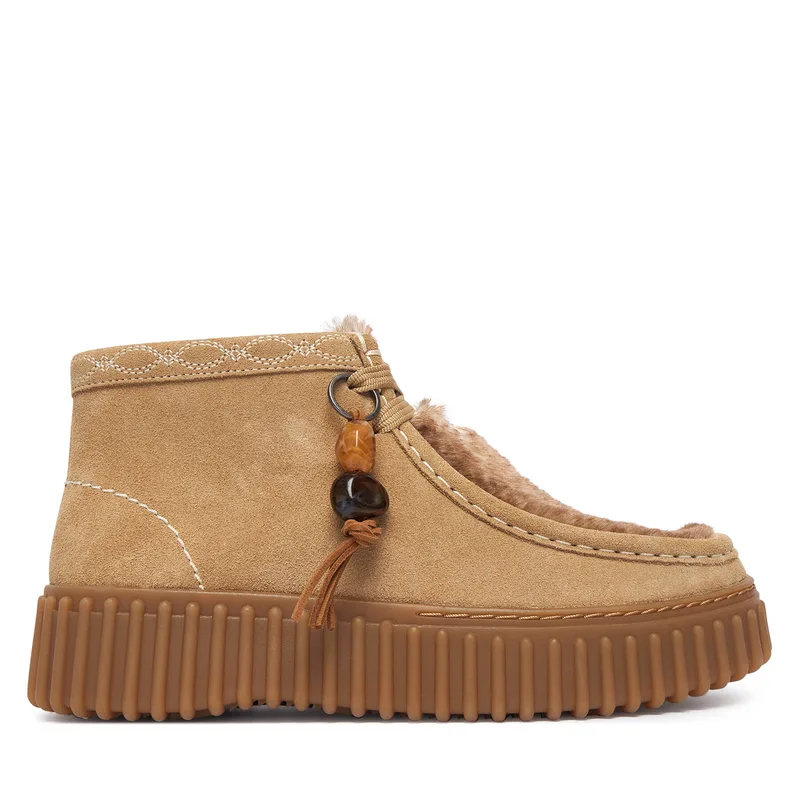 Μποτίνια Clarks Torhill Moss 26329429 Ανοιχτό μπεζ
