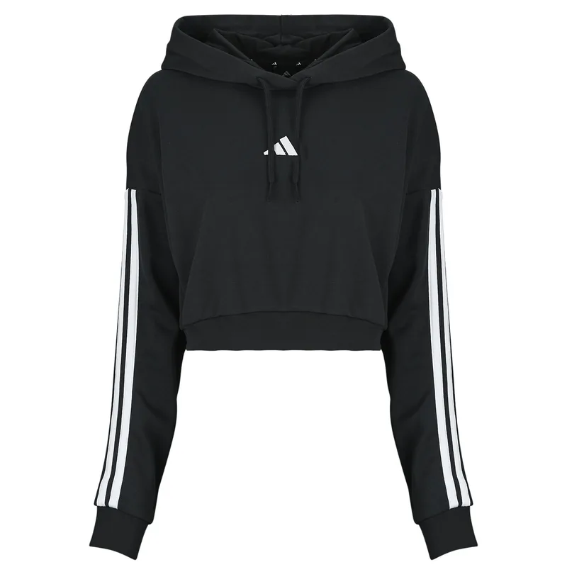 T-shirt με κουκούλα adidas Essentials 3-Stripes French Terry Crop Hoodie