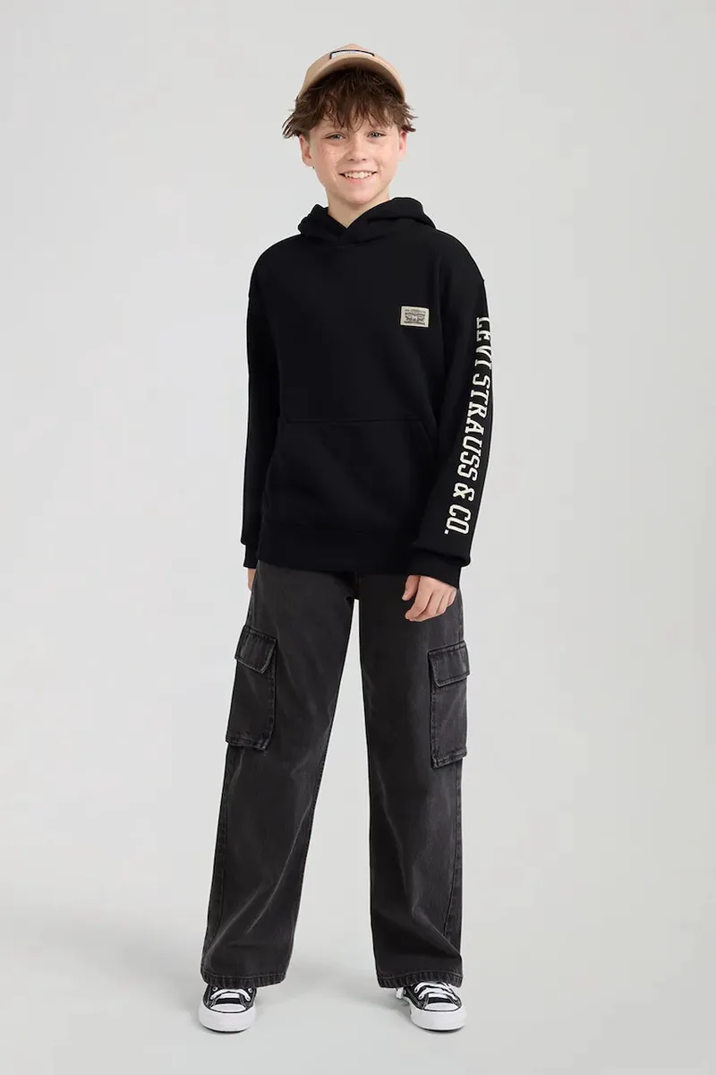 Levi's μπλούζα παιδική με βαμβάκι SLEEVE HIT HOODIE