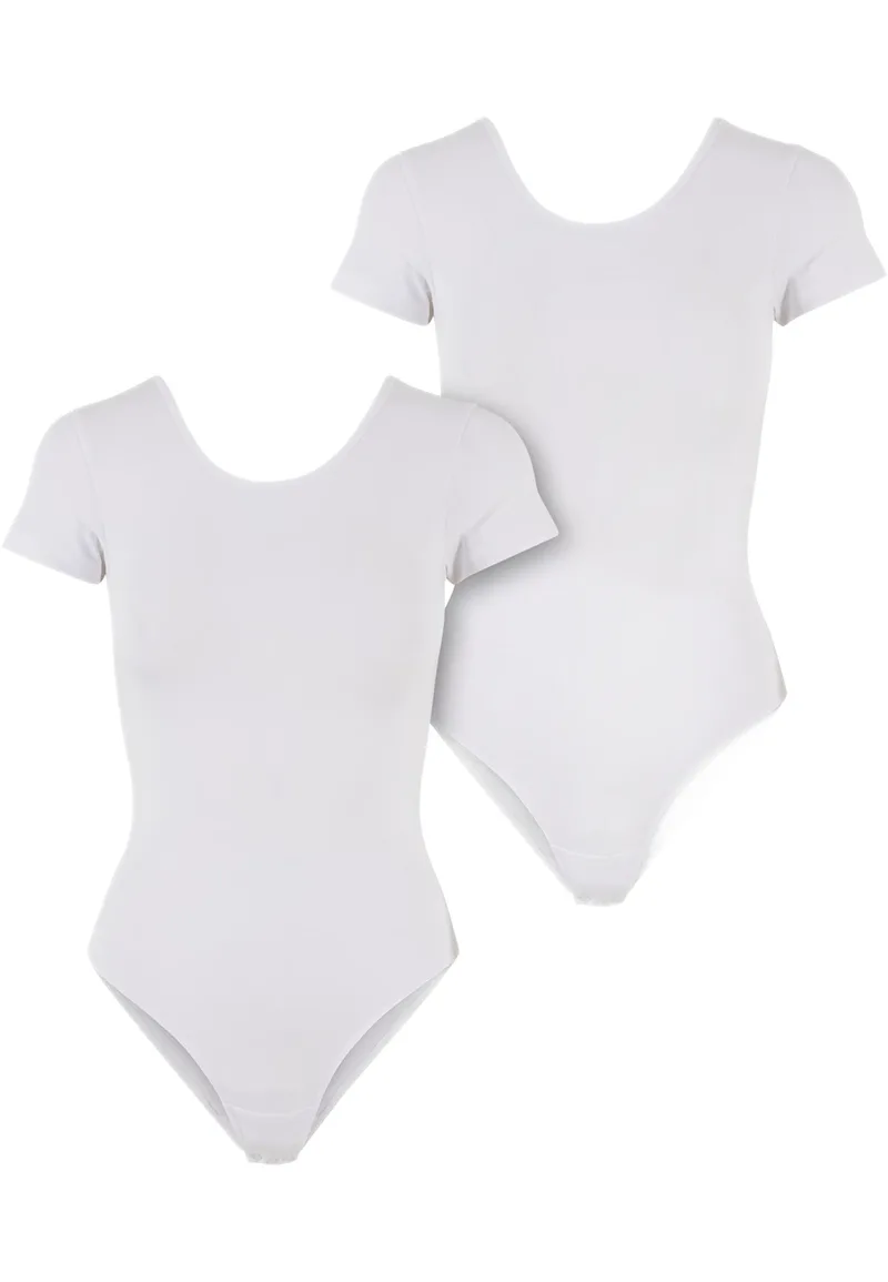 Ladies Organic Stretch Jersey Body 2-Pack Urban Classics TB6170A-03168 white+white