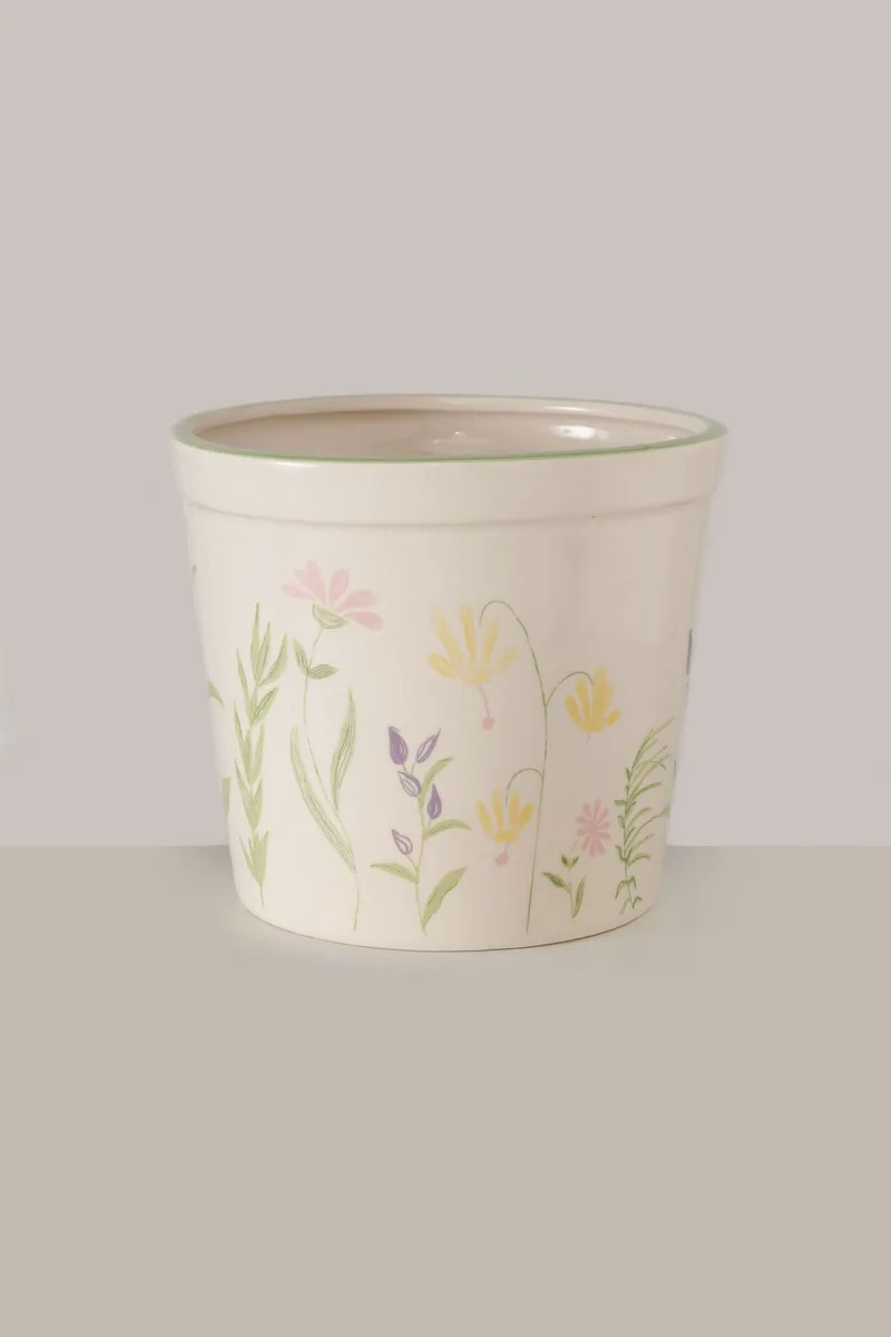 DOMUS HOMUS κεραμικό κασπώ με αστερίες "Blossom" 14 x 16 cm - 20-72-573