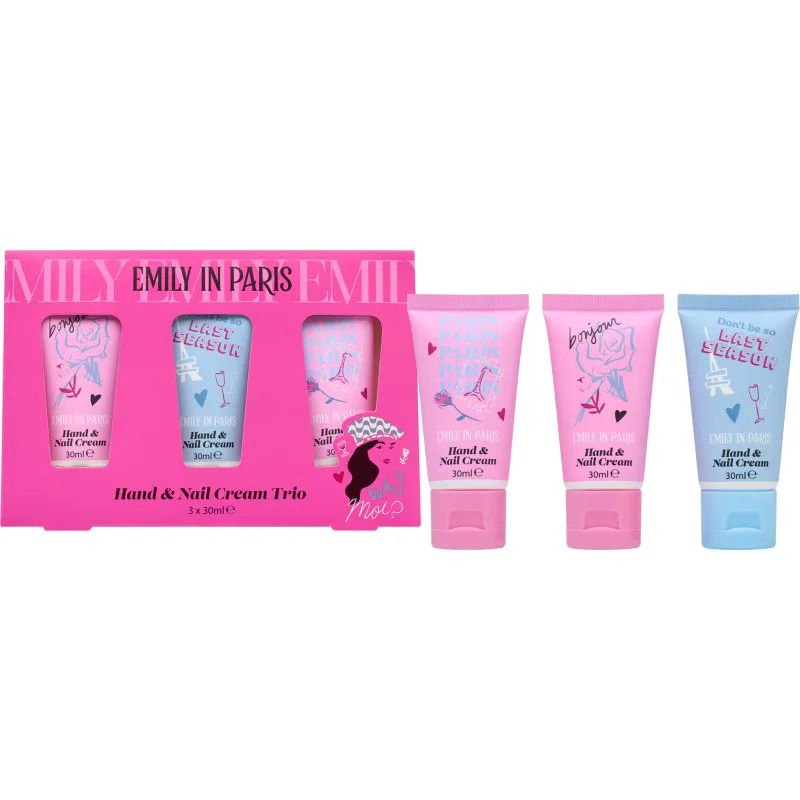 Emily In Paris Hand & Nail Cream Trio σετ δώρου για τα χέρια 3x30 ml