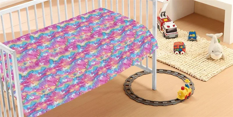 Κουβέρτα Fleece φωσφοριζέ Dimcol Unicorn 70X110