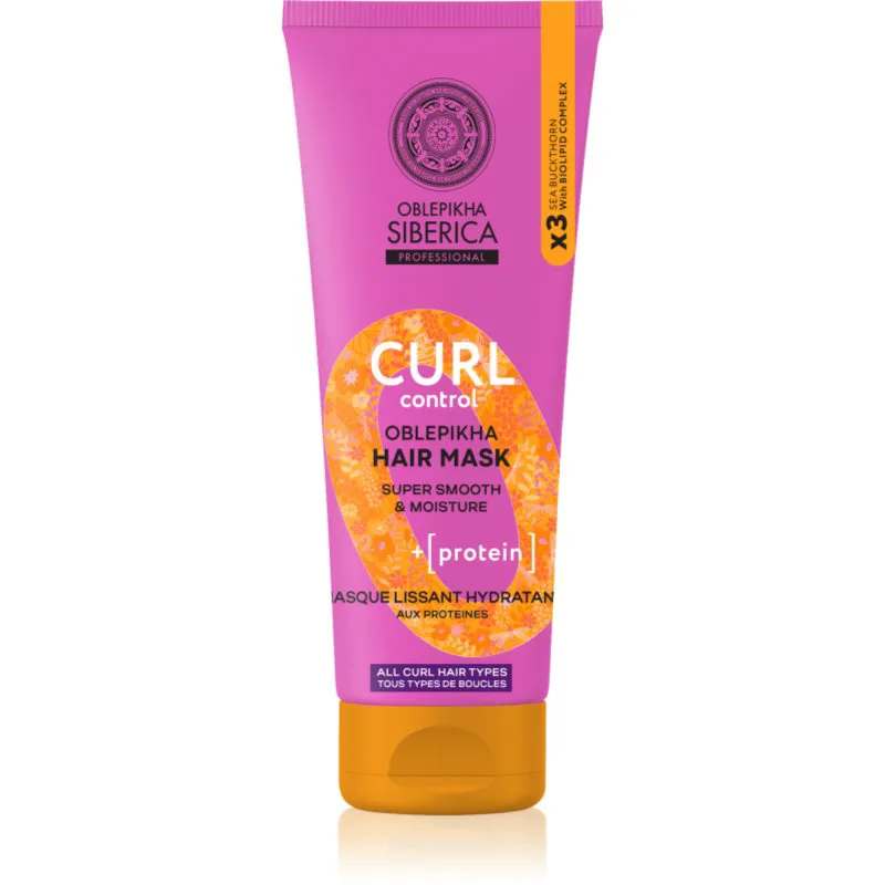 Natura Siberica Oblepikha Siberica Curl Control μάσκα για σγουρά μαλλιά 200 ml