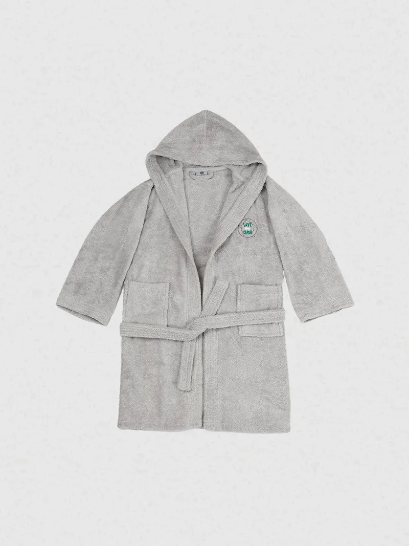 Μπουρνούζι Με Κουκούλα Sunshine Eco Grey
