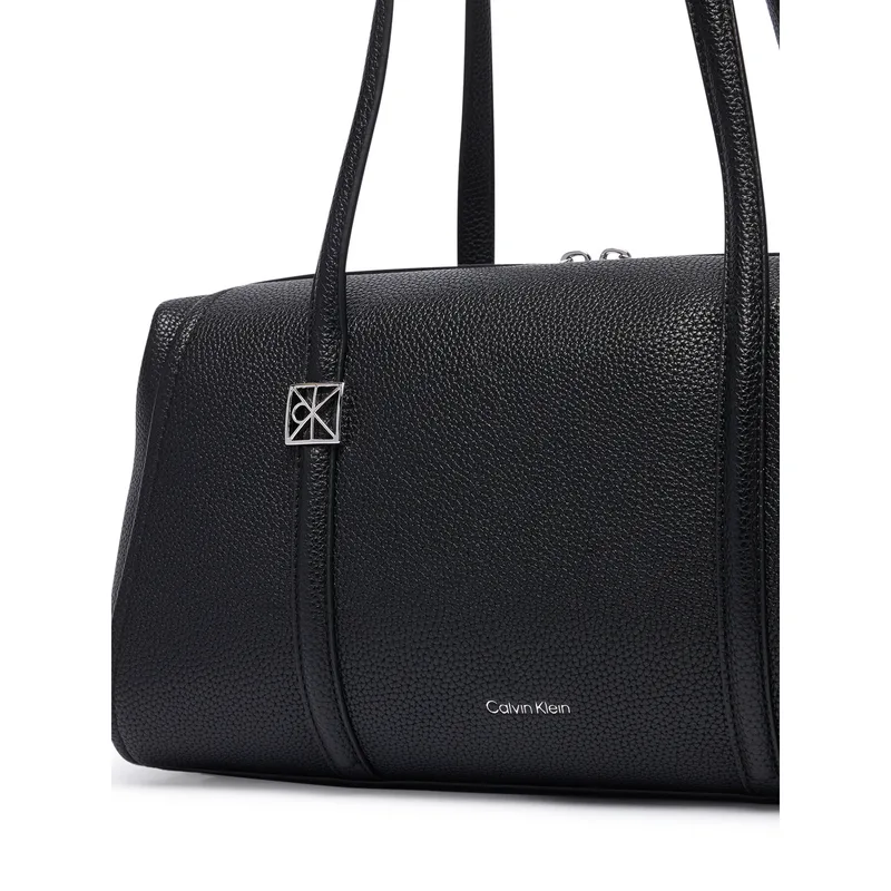 Τσάντα Calvin Klein Emblem Hw Pebble Doctor Shoulder LV04F3614G Μαύρο