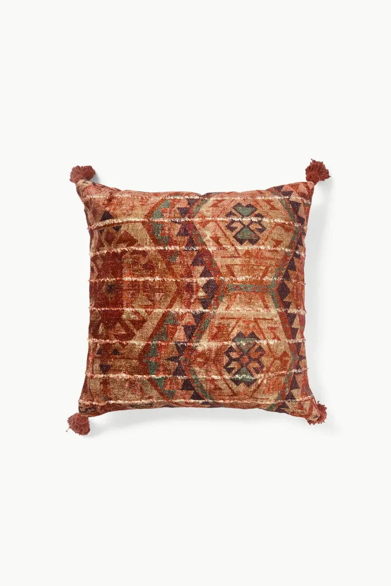 Coincasa διακοσμητικό μαξιλάρι με σχέδιο damask 50 x 50 cm - 006809945 Κεραμιδί