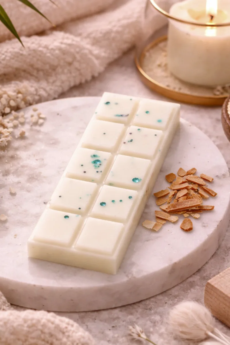Wax Bar Φυτικο Σε Σχημα Σοκολατας Με Αρωμα White Sandalwood 11x4x0cm Μονόχρωμο CANDLEMAKER