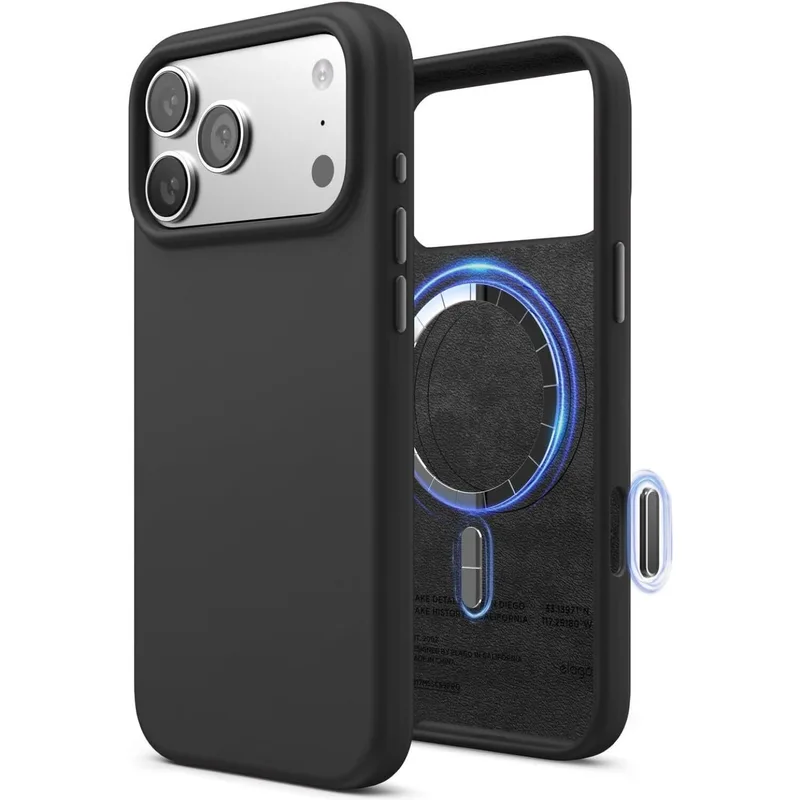 Θήκη iPhone 17 Pro Max Elago Magnetic Silicone Case Premium Σιλικόνης με MagSafe - Black (ES17MSSC69PRO-BK)