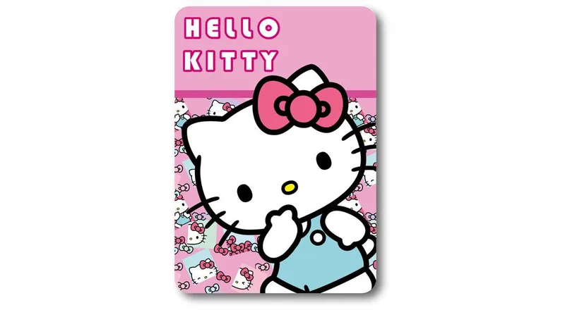 Κουβέρτα Κούνιας Fleece 100x140εκ. Sanrio Hello Kitty 34 Ροζ Digital Print DimCol