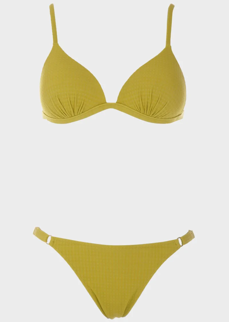 Bikini push up μονόχρωμο. Καλύπτει B Cup ΠΡΑΣΙΝΟ