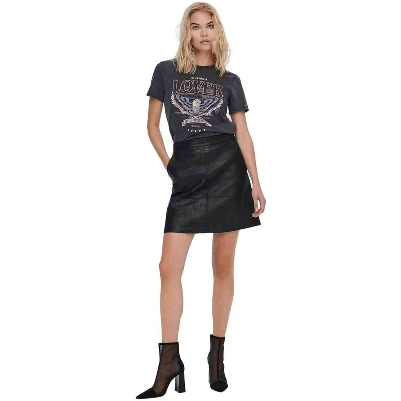 T-shirt με κοντά μανίκια Only 15215721-BLACKLOVER
