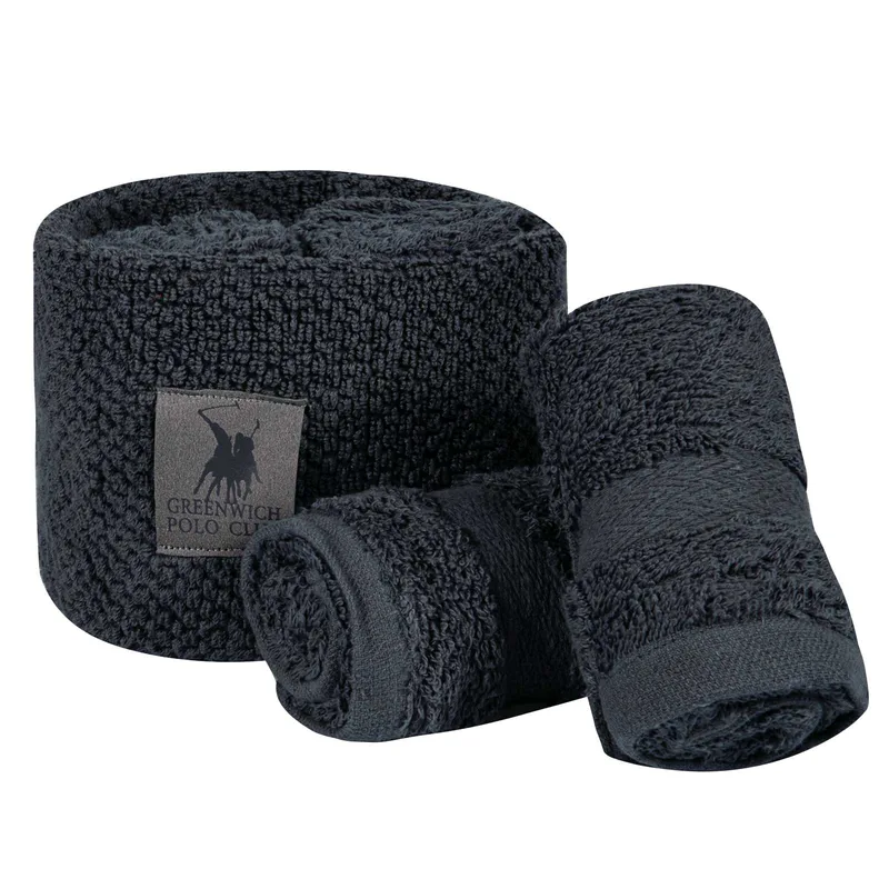 Greenwich polo club σετ πετσετεσ 4 τεμαχιων essential 4106 dark grey 30χ30