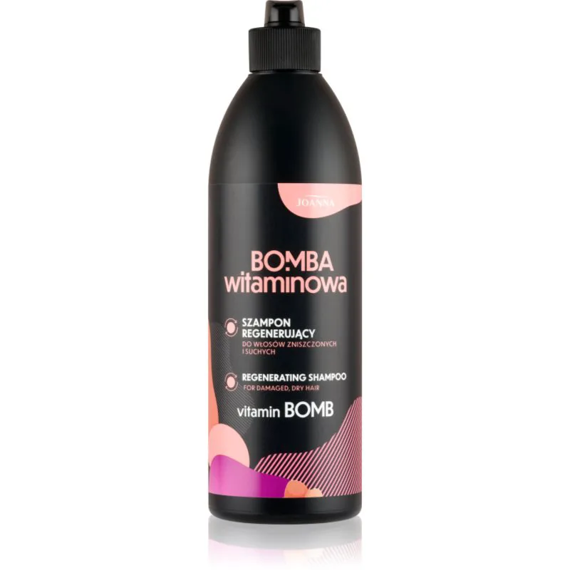 Joanna Vitamin Bomb Regenerating Shampoo αναγεννητικό σαμπουάν για ξηρά και κατεστραμμένα μαλλιά 500 ml