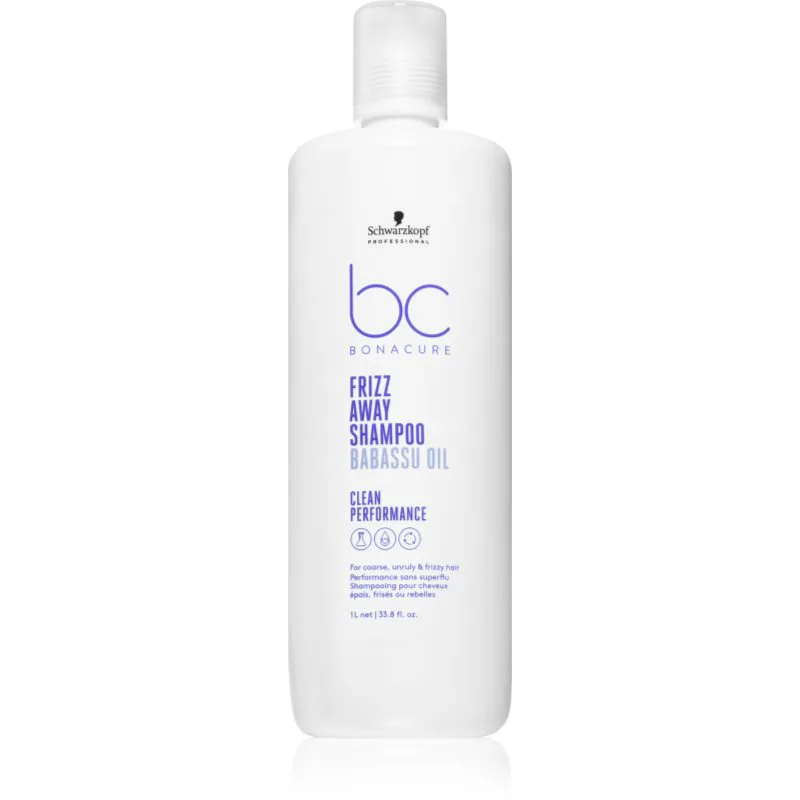 Schwarzkopf Professional BC Bonacure Frizz Away Shampoo σαμπουάν για ατίθασα και κρεπαρισμένα μαλλιά 1000 ml