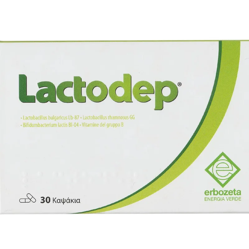 Erbozeta Lactodep Συμπλήρωμα Διατροφής Προβιοτικών & Συμπλέγματος Βιταμινών B για Αντιμετώπιση των Συμπτωμάτων του Ευερέθιστου Εντέρου 30caps