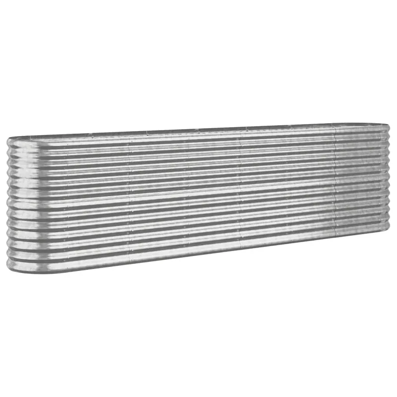 vidaXL Ζαρντινιέρα Ασημί 260x40x68 εκ. Γαλβανισμένος χάλυβας