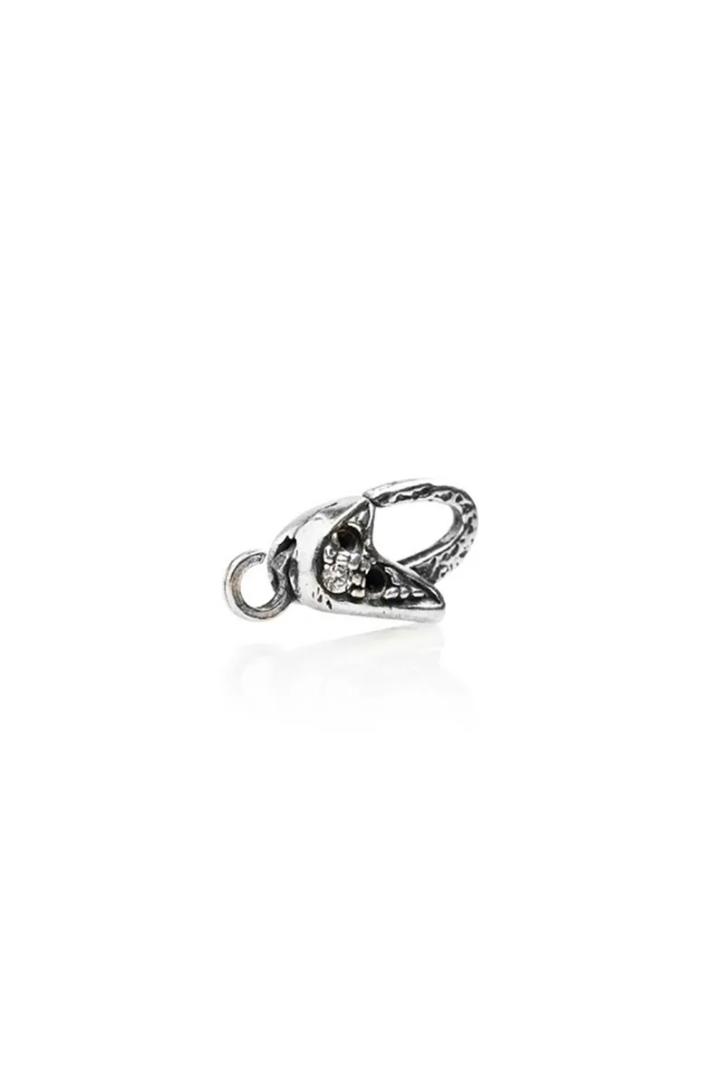 Tedora ασημένιο clasp με μαύρα ζιργκόν - BECH004/4