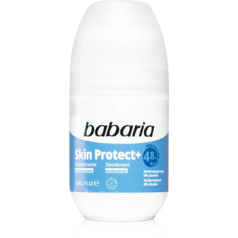 Babaria Deodorant Skin Protect+ Αποσμητικό roll-on με αντιβακτηριακό συστατικό 50 ml