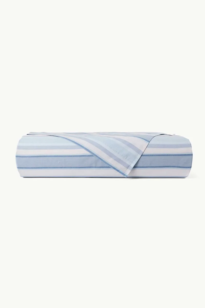 Coincasa σεντόνι διπλό με ριγέ σχέδιο 240 x 280 cm - 006814085 Μπλε Ανοιχτό