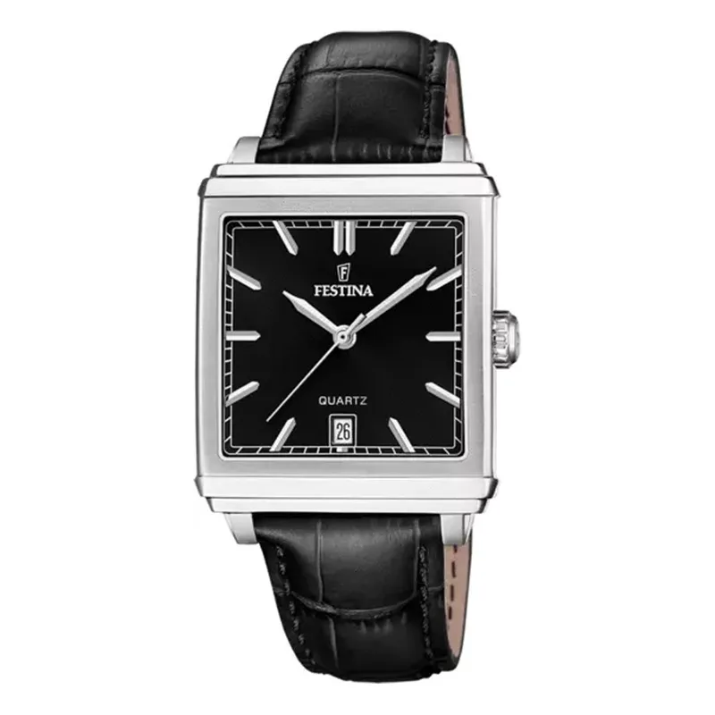 FESTINA Gents Black Leather Strap F20681/6