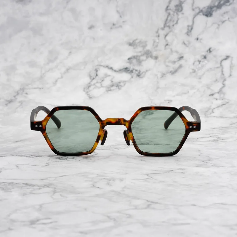 LEON 44EP6M - LEON - MATT TORTOISE - LIGHT GREEN Sunglasses | Matt Tortoise | Light Green Shades | Explicit Poets Sunglasses