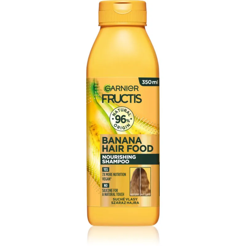 Garnier Fructis Banana Hair Food θρεπτικό σαμπουάν για ξηρά μαλλιά 350 ml
