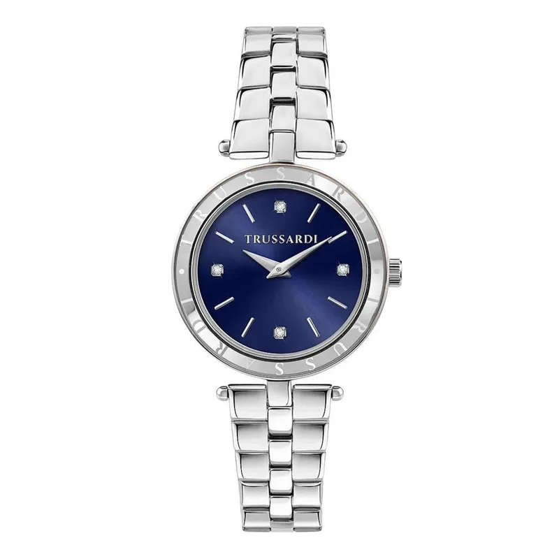 TRUSSARDI T-Shiny Crystals Silver Metallic Bracelet R2453145514