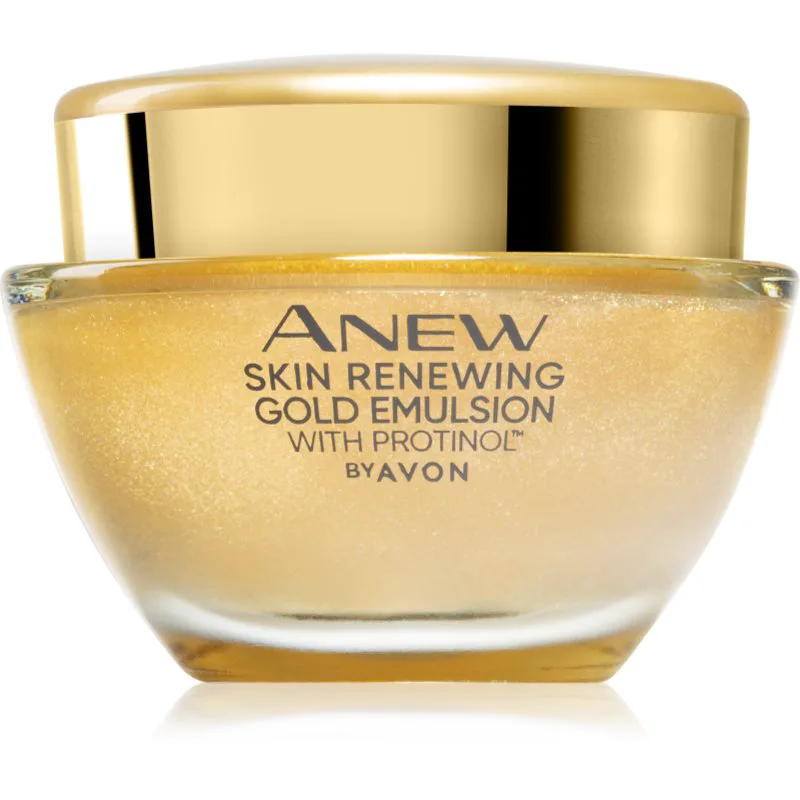 Avon Anew Skin Renewing Χρυσό Emulsion ενυδατική αντιρυτιδική κρέμα νύχτας 50 μλ