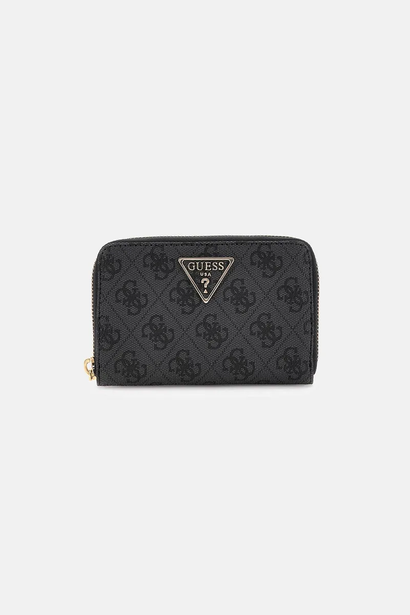 Guess γυναικείo πορτοφόλι με all-over logo print "Laurel II" - SWSG7459140 Ανθρακί
