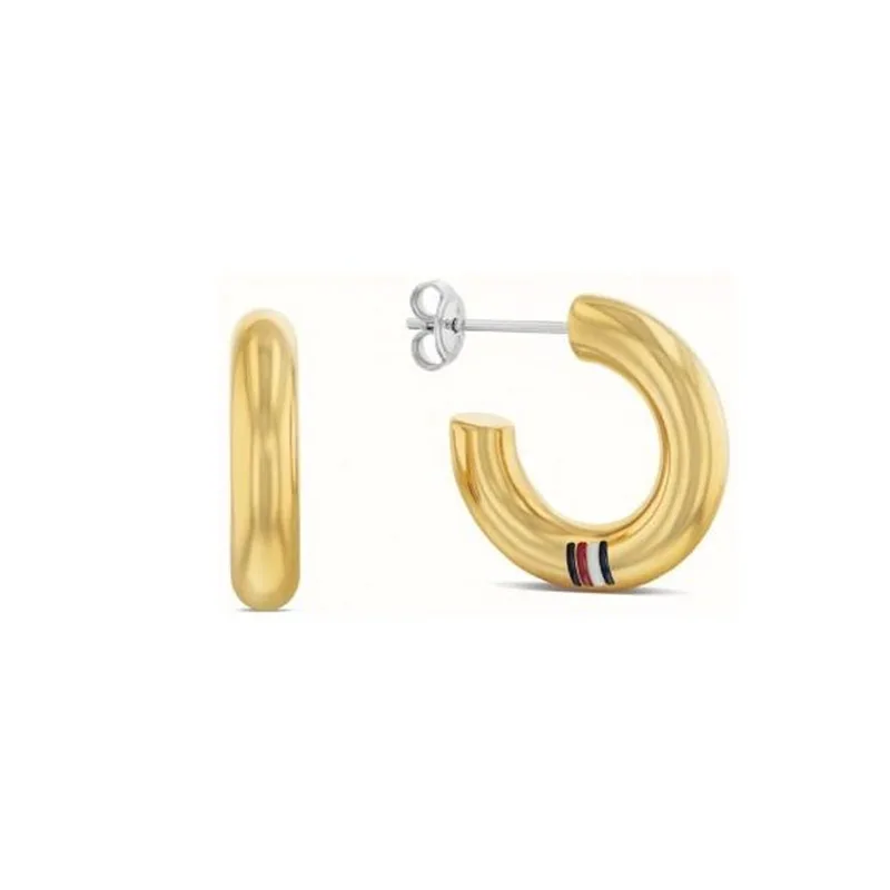 TOMMY HILFIGER Σκουλαρίκια Κρίκοι Από Επιχρυσωμένο Ανοξείδωτο Ατσάλι 2780949