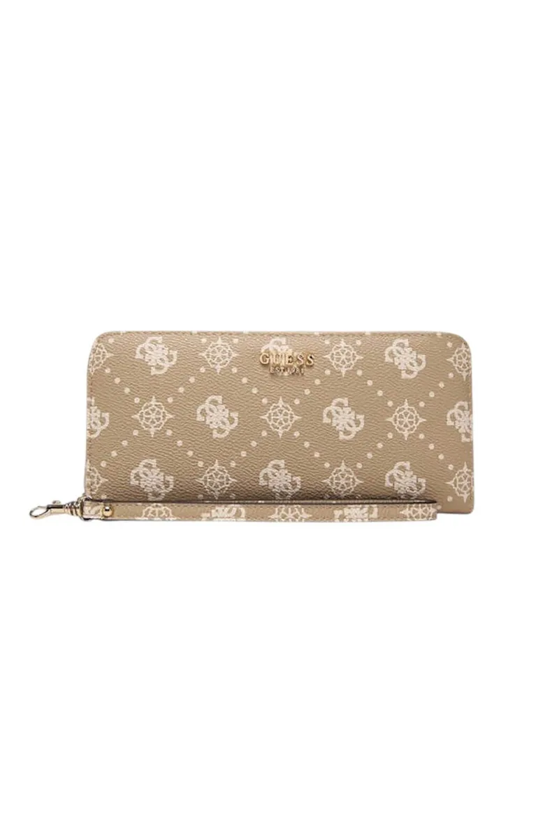 Guess γυναικείo πορτοφόλι με all-over logo print "Carrie" - SWGP9898146 Χρυσό