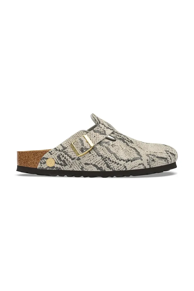 Birkenstock σαγιονάρες Μουλάρια Γυναικεία σουέτ Boston Rivet Logo Suede Leather Snake