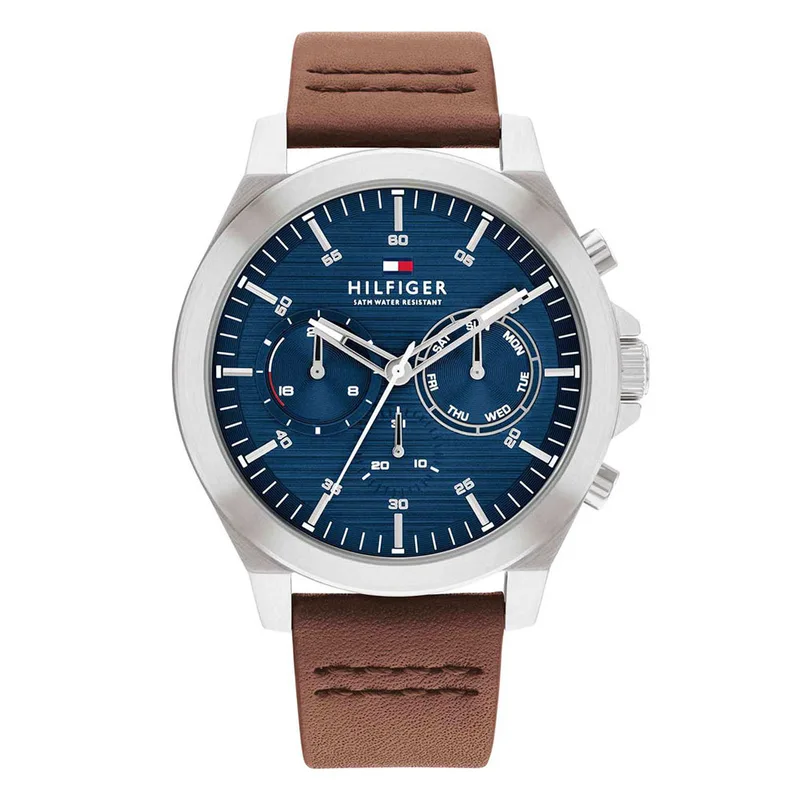 TOMMY HILFIGER Lance Brown Leather Strap 1710633