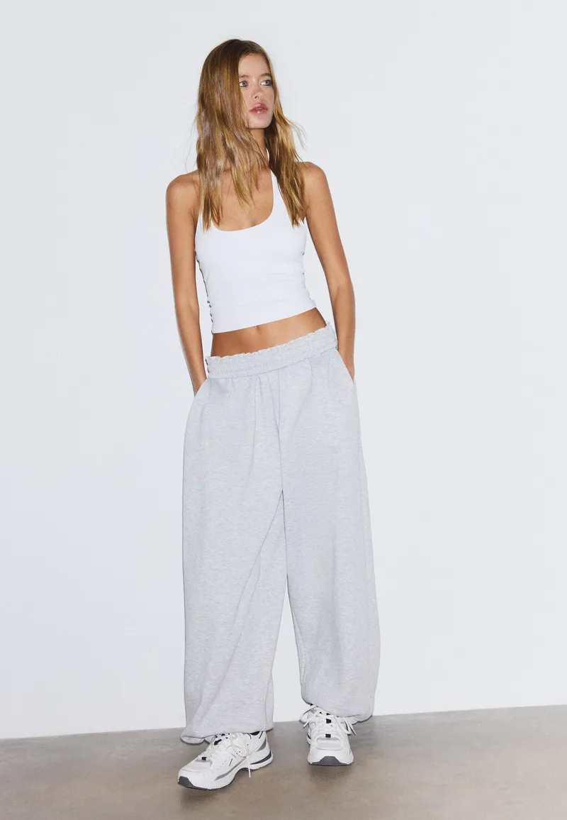 Stradivarius Μπλούζα Με Λαιμόκοψη Halter Λευκό Xl