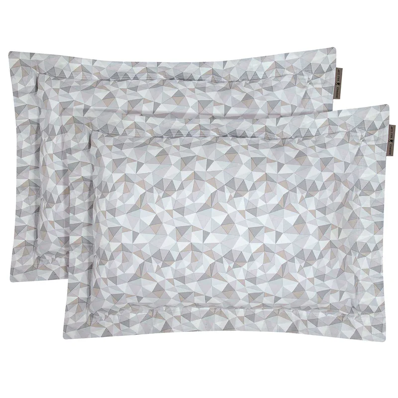 Σετ Μαξιλαροθήκες 2 Τεμαχίων Greenwich Polo Club 2378 Grey-Beige 50x70