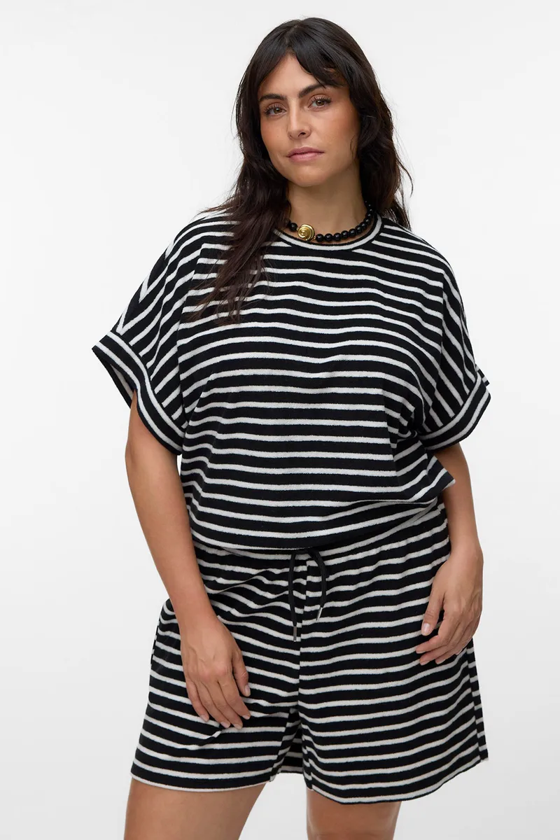 Ριγέ T-Shirt από σύμμεικτο βαμβάκι VERO MODA