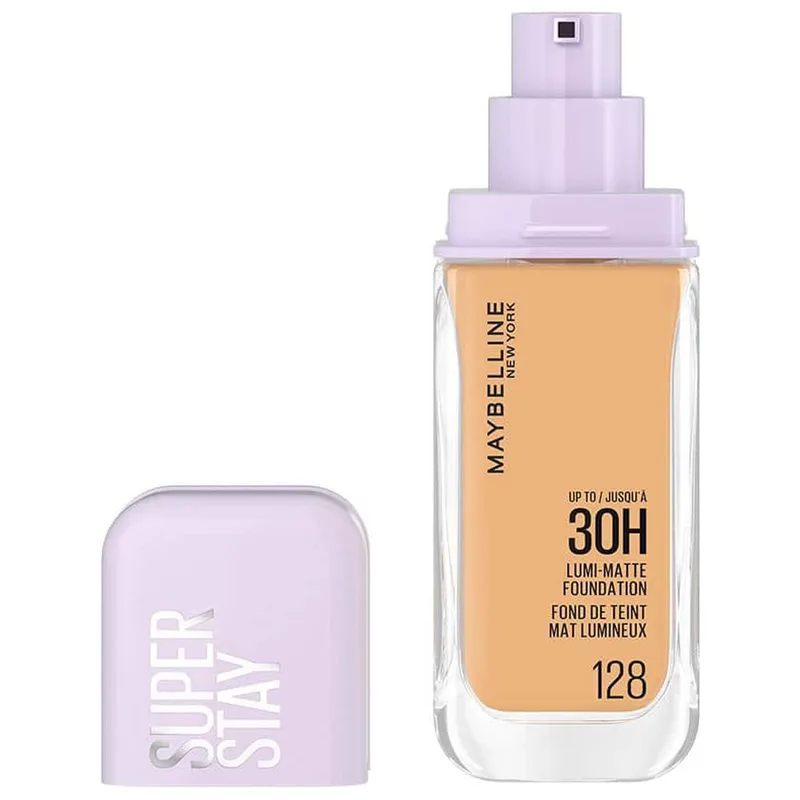 Maybelline Super Stay Lumi Matte Foundation Υγρό Βελούδινο Ματ Foundation Μεγάλης Διάρκειας 35ml - 128