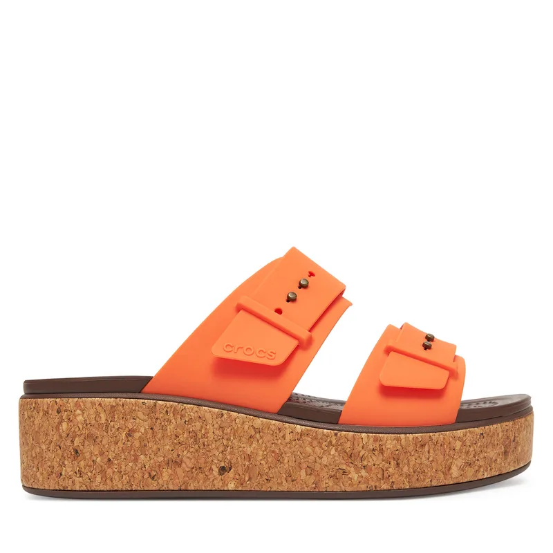 Παντόφλες Crocs Brooklyn Cork Buckle 211252 Πορτοκαλί