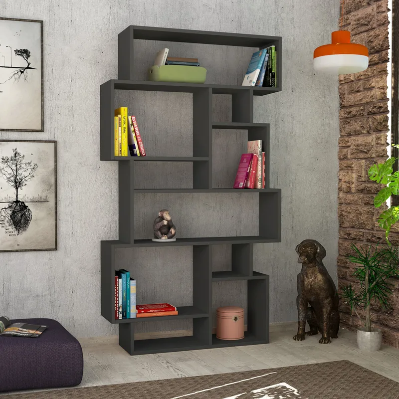 Βιβλιοθήκη Karmato - Anthracite 776Hms3614 (96x168,5x25,5)