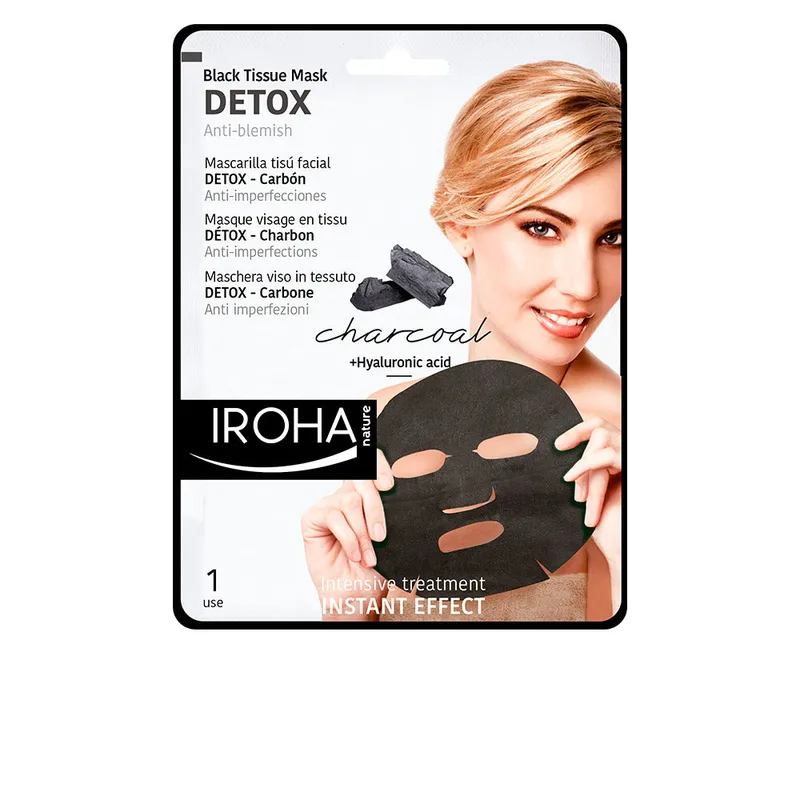 Black fabric mask Iroha Nature Detox 1 unit