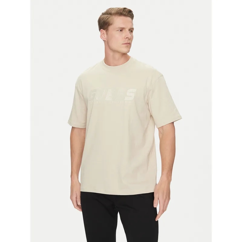 Guess T-Shirt Z5RI10 I3Z14 Εκρού Regular Fit