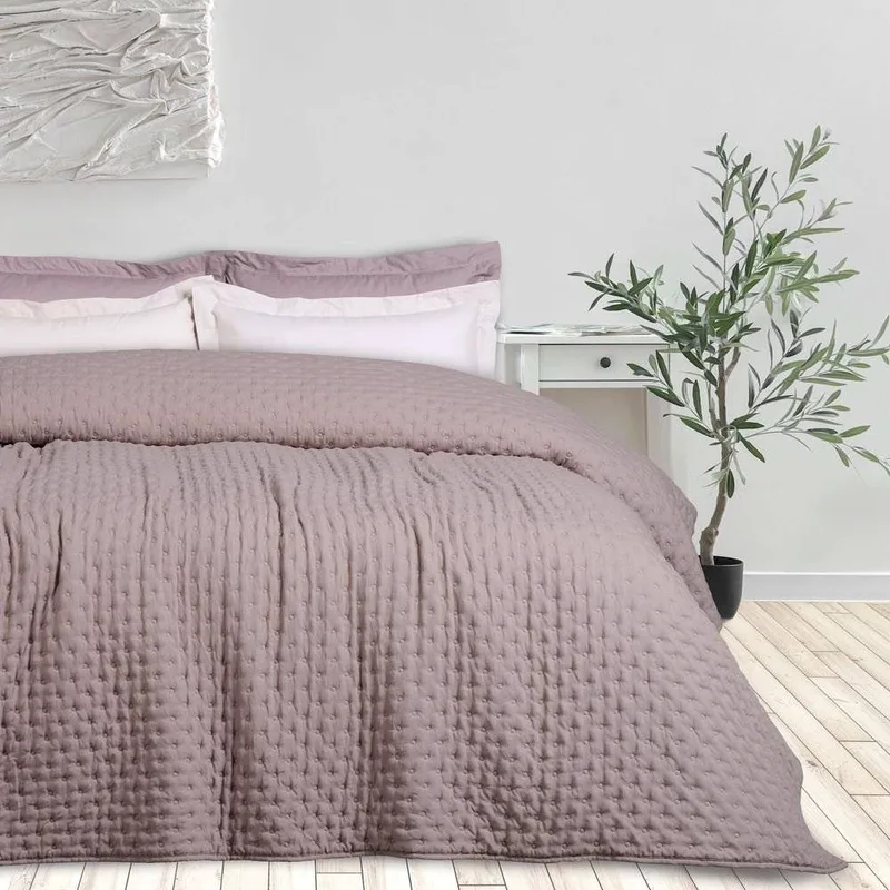 ΚΟΥΒΕΡΛΙ ΥΠΕΡΔΙΠΛΟ DAS HOME HAPPY 9628 TAUPE (220X240CM)