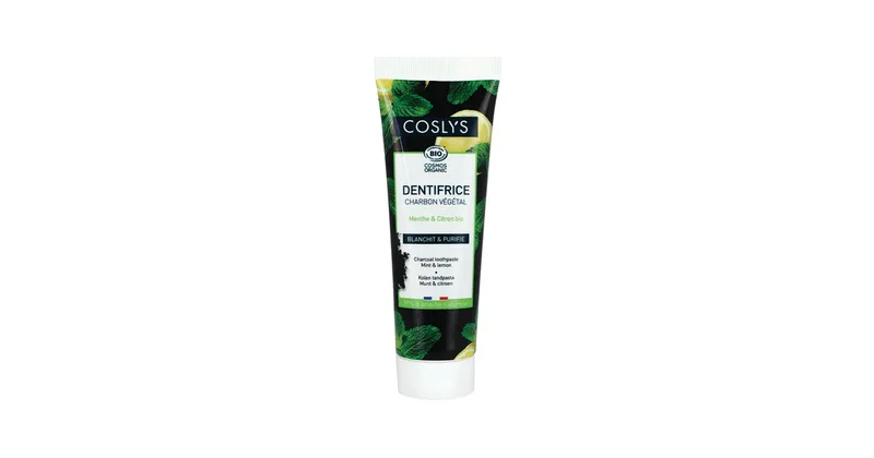 Coslys Organic Mint Lemon Charcoal Toothpaste 100g