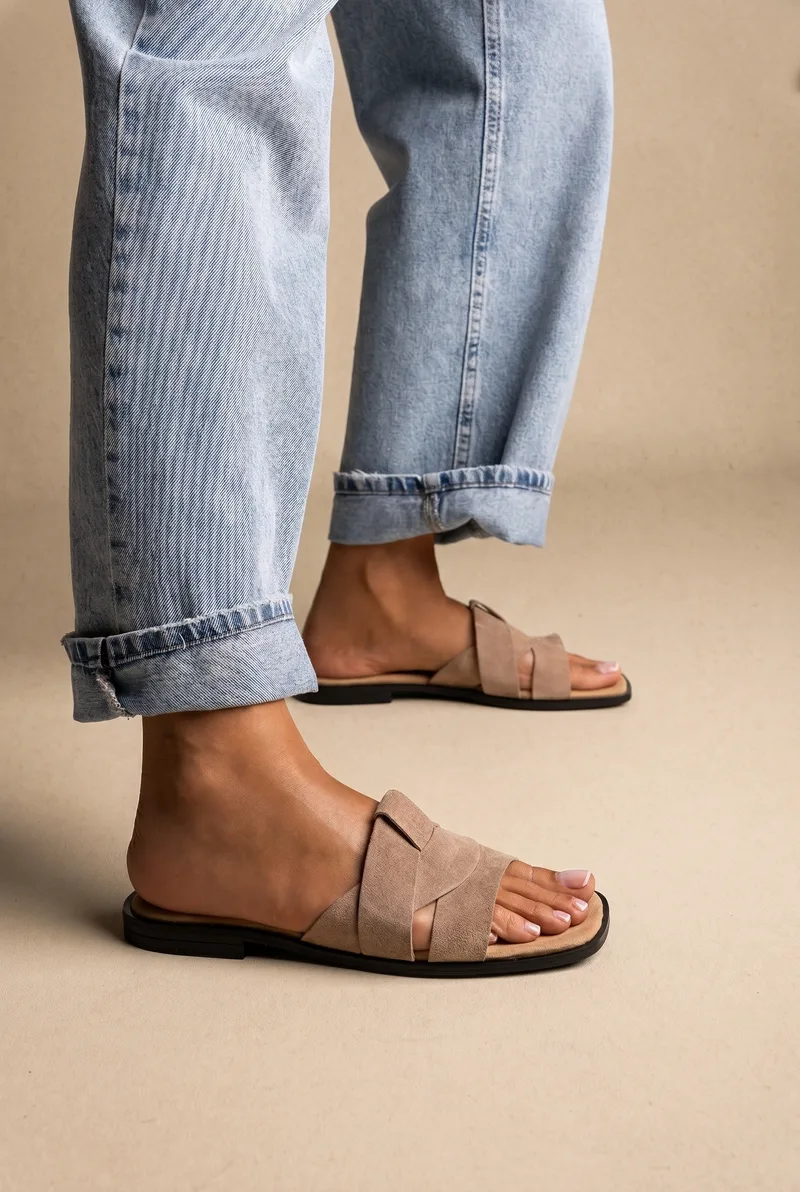 TFP Σανδάλια δερμάτινα Slide Strap - I20 - Sand Suede