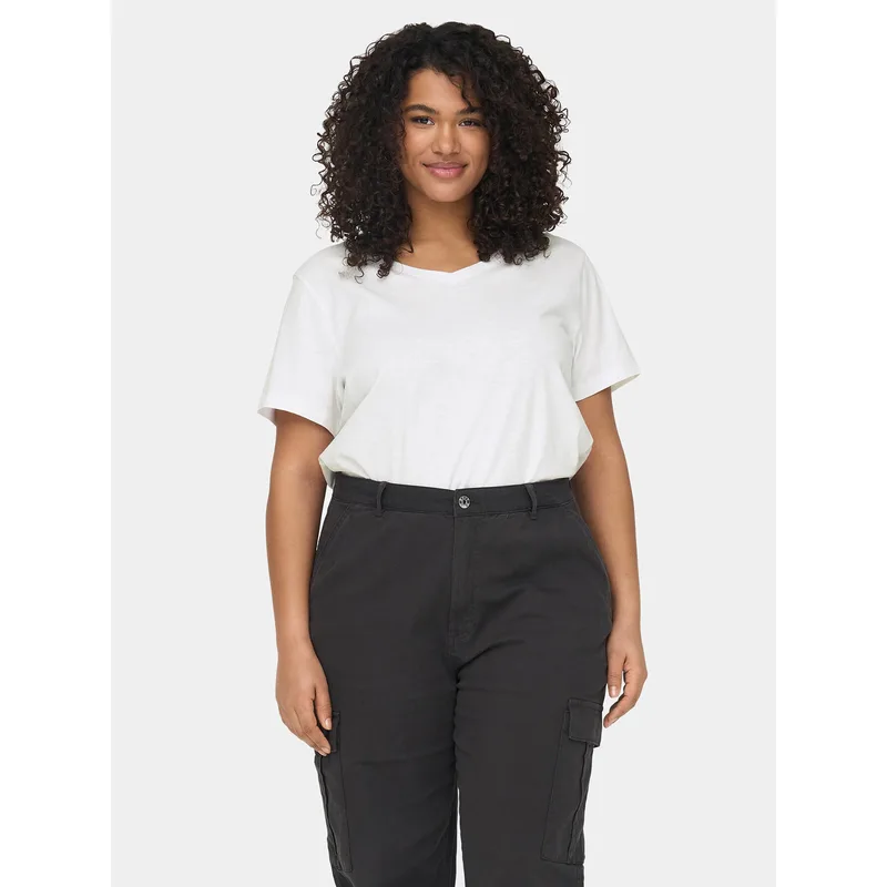 ONLY Carmakoma T-Shirt 15285965 Λευκό Regular Fit